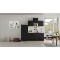 Küchenblock Capri Eiche/Schwarz B: 210 cm - Eichefarben/Schwarz, MODERN, Holzwerkstoff (210cm) - FlexWell