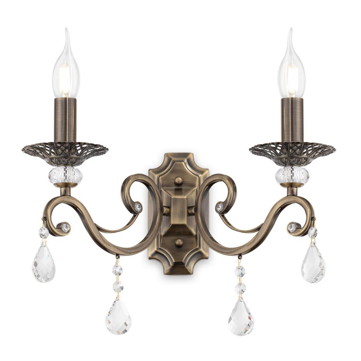 Wandleuchte Grace - Messingfarben, Trend, Glas/Metall (39/39/25cm) - MAYTONI