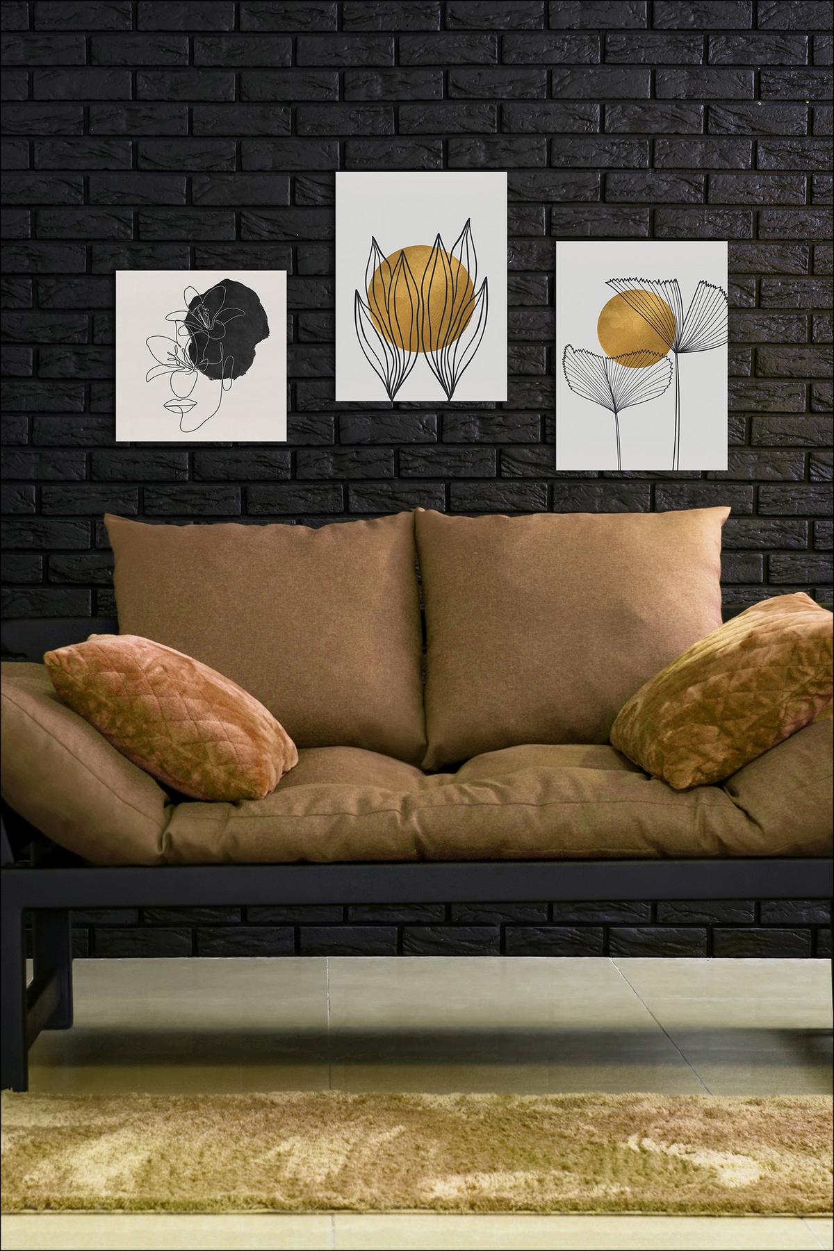 Dekopaneel Lines And Shapes Xii - Creme/Schwarz, Basics, Holzwerkstoff (29,0/29,0/1,2cm)