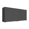 Sideboard Mailand 3 B:158 cm Anthrazit - Anthrazit/Schwarz, MODERN, Holzwerkstoff (158/73/33cm) - MID.YOU
