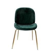Sada stoličiek zelená - zelená/mosadzná, Modern, kov/plast (47/90/59cm)