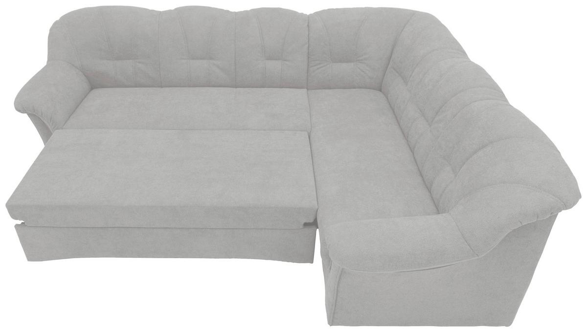 Ecksofa mit Schlaffunktion Pappenburg Hellgrau - Hellgrau/Schwarz, KONVENTIONELL, Textil (243/192cm) - MID.YOU