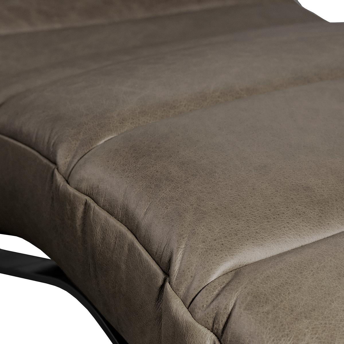 Relaxliege Swing Black Fango B: 65 cm - Fango/Schwarz, Design, Leder (65/65-95/171cm) - Livetastic