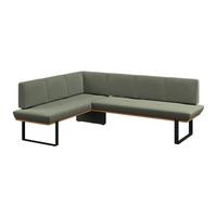 Eckbank Tristan Webstoff grün,S:195x245cm - Schwarz/Grün, MODERN, Holz/Textil (195/245cm) - James Wood