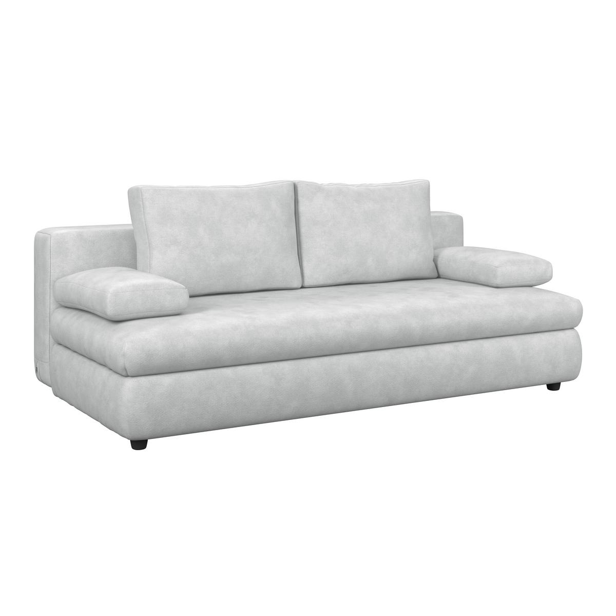 Schlafsofa Oslo Silberfarben, Lf: 200x140 cm - Silberfarben, Trend, Holz/Kunststoff (205/72/100cm)