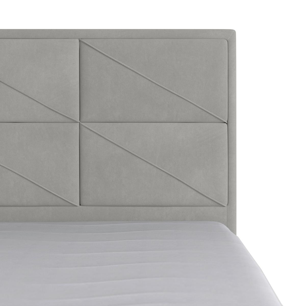 Boxspringbett mit Bettkasten Helsinki 180x200 cm Hellgrau - Hellgrau/Schwarz, MODERN, Karton/Holzwerkstoff (180/200cm) - MID.YOU