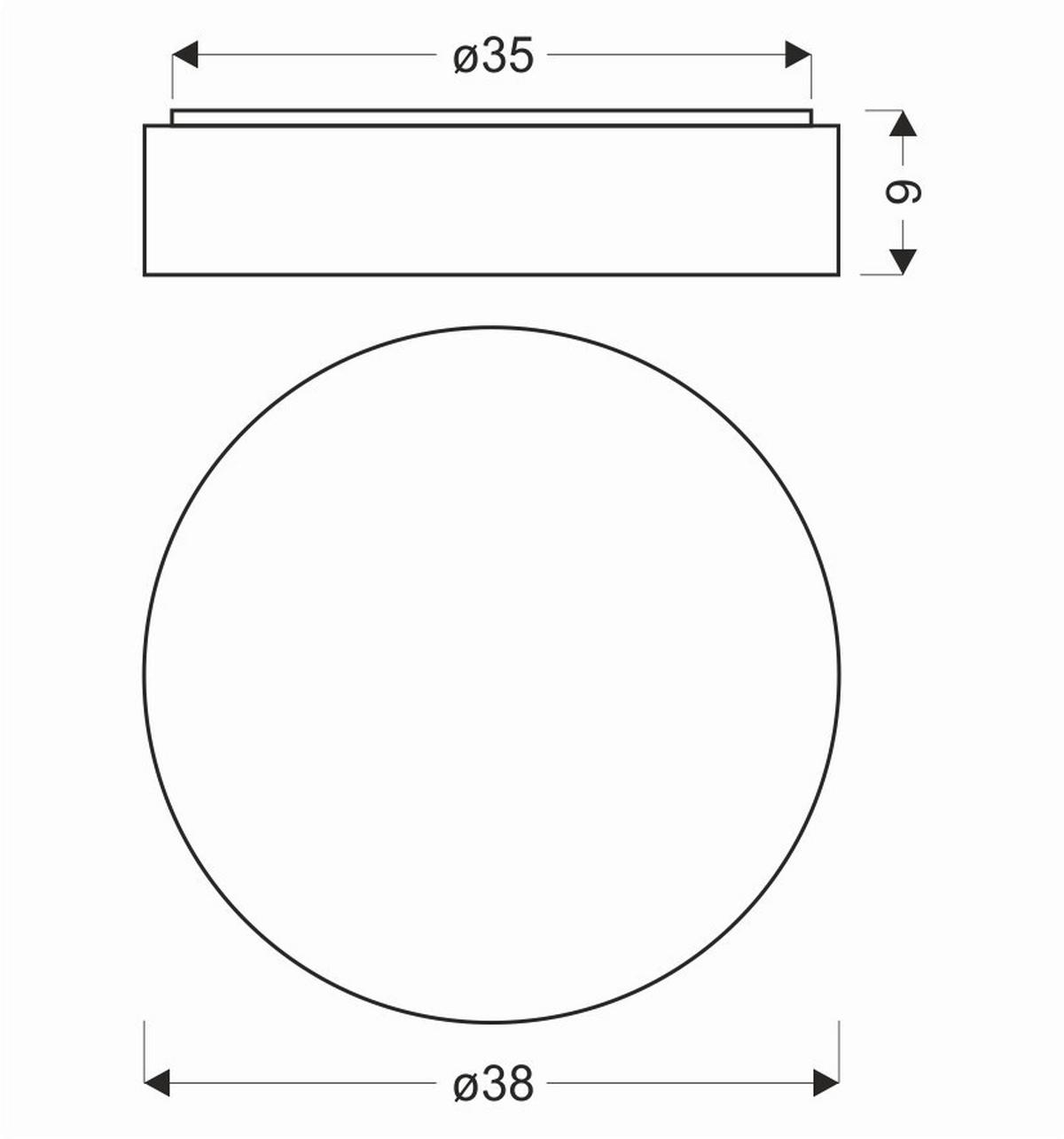 LED-Deckenleuchte 14-33965 Figaro - Eichefarben, Natur, Kunststoff/Metall (38/38/9cm)