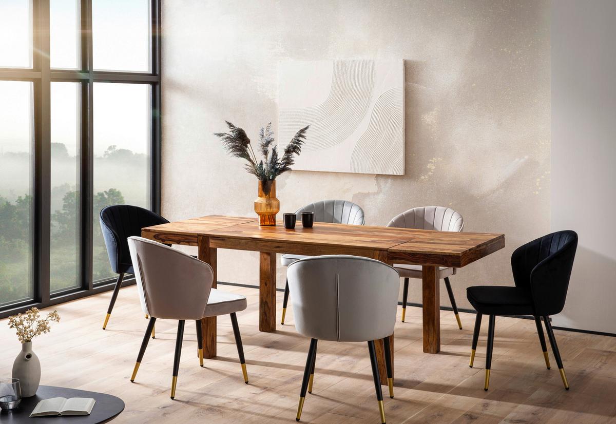 Esstisch Sheeshamfarben, L: 120 cm - Sheeshamfarben, Design, Holz (120/80/76cm) - MID.YOU