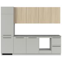 Küchenblock Milino Medium A-Chg-Sbe - Eichefarben/Graphitfarben, Basics, Holzwerkstoff (285cm) - Visiona