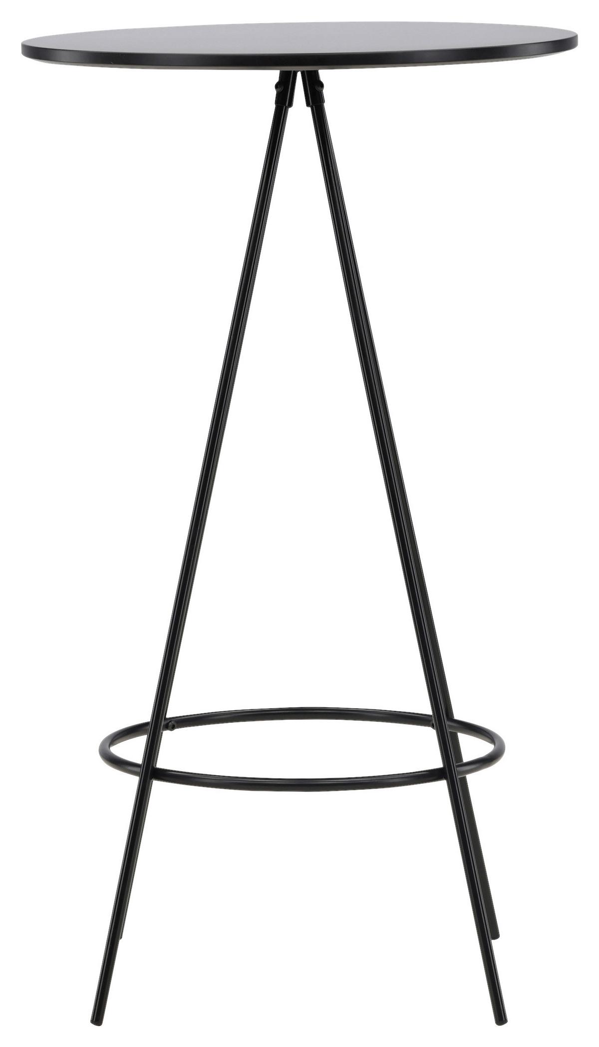 Barhocker Bistro - Schwarz, Design, Holzwerkstoff/Metall (60/105/60cm) - Livetastic