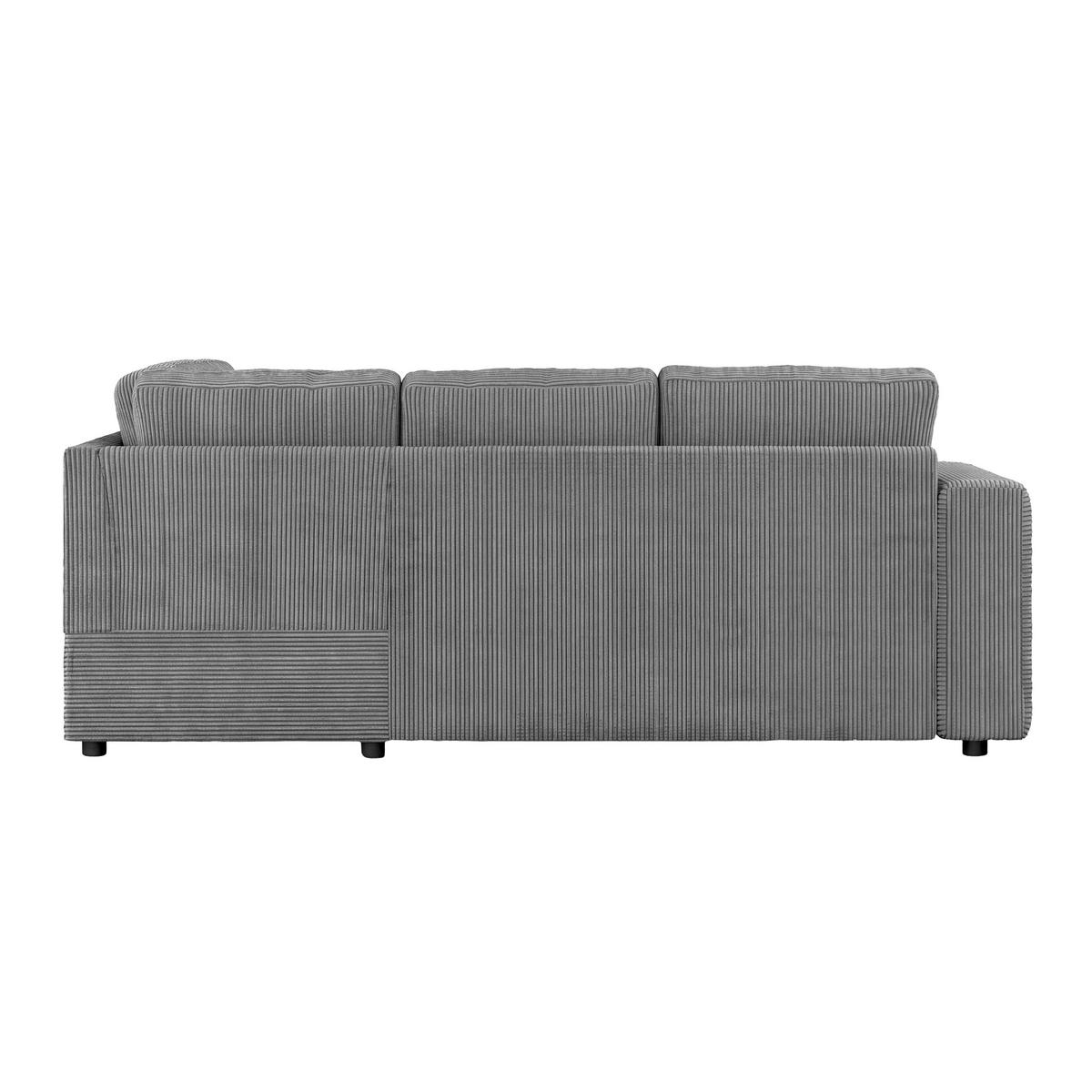 Ecksofa mit Schlaffunktion Toulouse anthrazit, 224x206cm - Anthrazit/Schwarz, Trend, Holz/Holzwerkstoff (224/206cm)