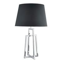Tischleuchte York Eu1533cc-1 - Chromfarben/Schwarz, LIFESTYLE, Kunststoff/Textil (36/36/60cm)