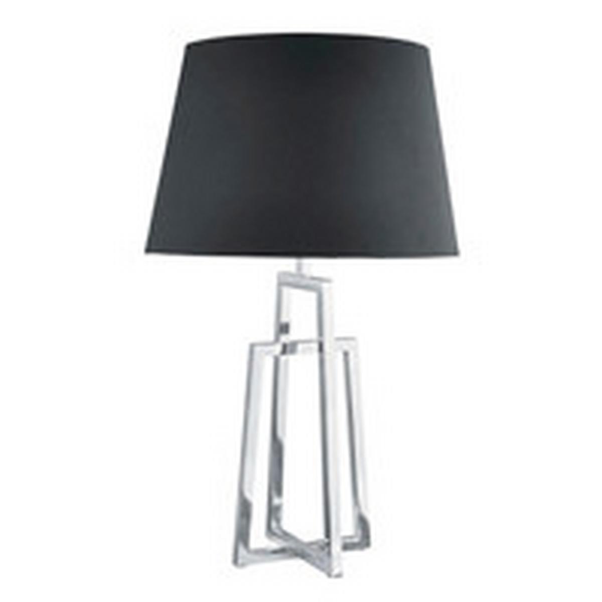 Tischleuchte York Eu1533cc-1 - Chromfarben/Schwarz, LIFESTYLE, Kunststoff/Textil (36/36/60cm)