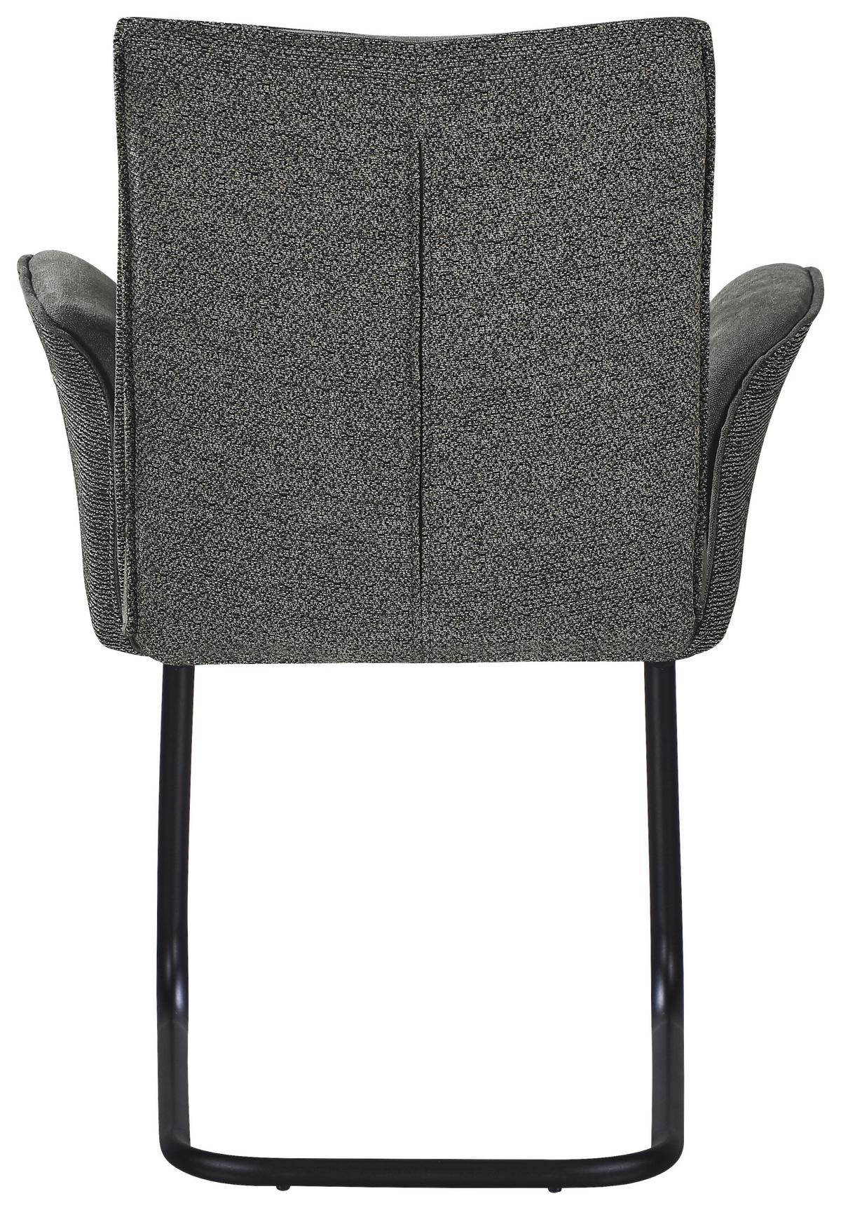 ŽIDLE S PODRUČKAMI NOVA - černá/zelená, Moderní, kov/textil (63/90/61cm) - Premium Living
