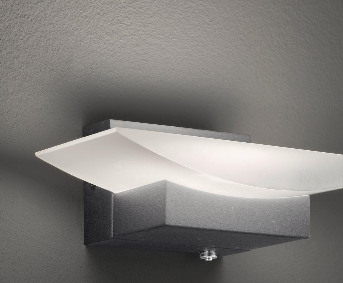 LED-Wandleuchte 30291 Bowl Tw - Schwarz/Weiß, Design, Glas/Metall (7/20/11cm) - Fischer & Honsel