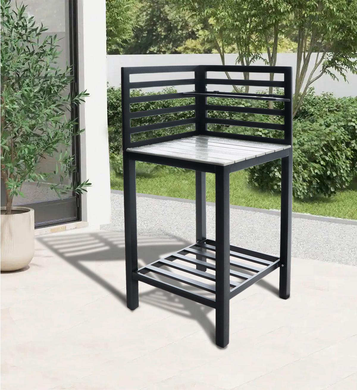 Outdoorküche Valerian - Anthrazit, MODERN, Metall (60/127/60cm) - Beldano