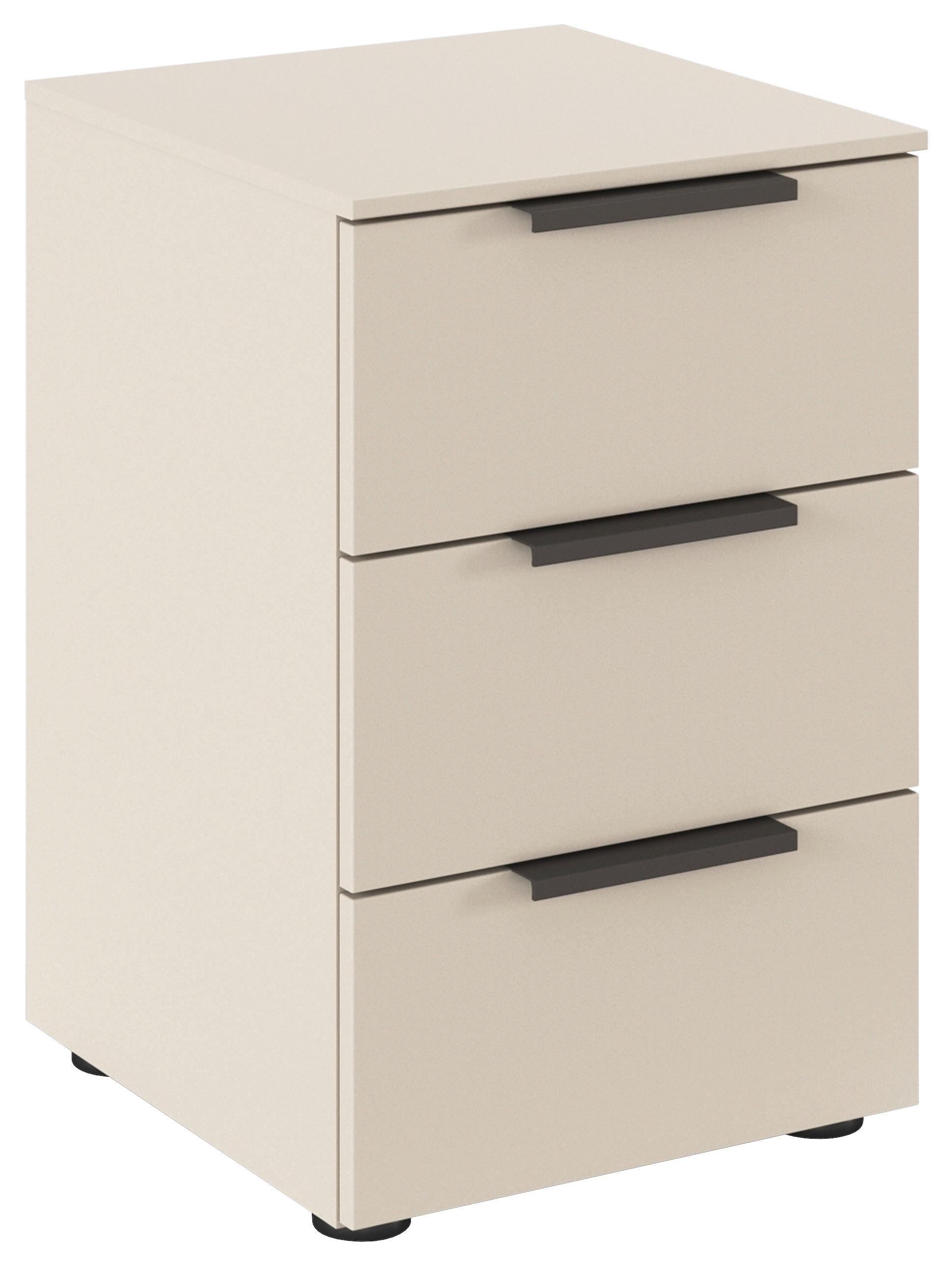 Nachtkästchen Flipp Champagner B: 40 Cm - Champagner/Schwarz, MODERN, Holzwerkstoff (40/61/42cm) - Rauch Möbel