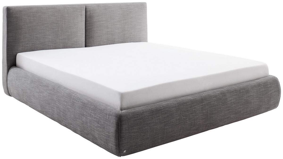 Polsterbett Mit Lattenrost + Bettkasten 180x200 Atesio - Anthrazit/Naturfarben, MODERN, Holz/Textil (180/200cm) - Livetastic