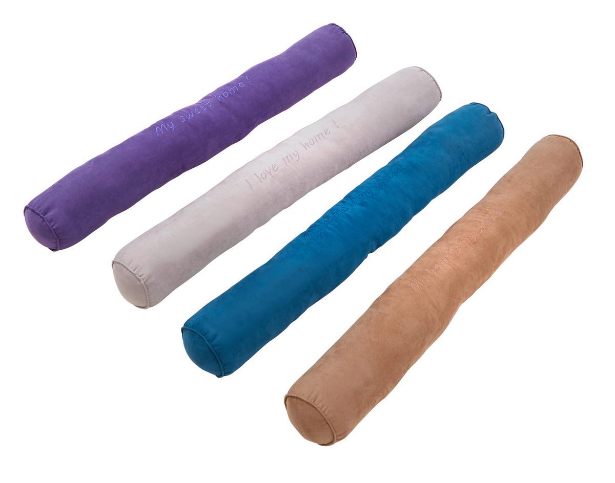 Zugluftstopper Alda 12x90 cm Einfarbig - Taupe/Lila, KONVENTIONELL, Textil (12/90cm) - Ondega