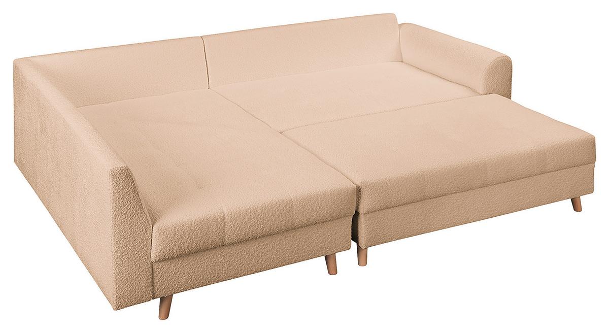 Ecksofa Ariella Beige S: 161x231 cm - Beige/Naturfarben, Design, Textil (161/231cm) - Livetastic