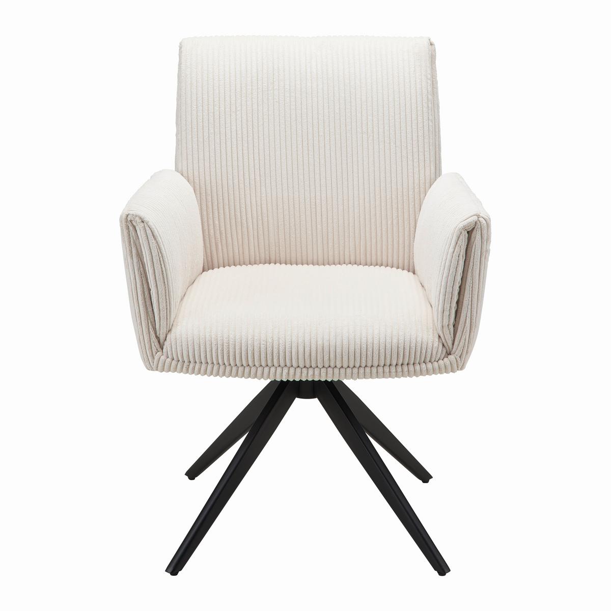ŽIDLE S PODRUČKAMI ROSALIA - černá/béžová, Moderní, kov/dřevo (65/87,5/61,5cm) - Bessagi Home