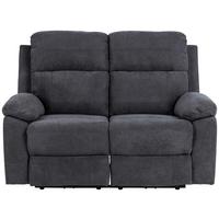2-sitzer-sofa Mit Relaxfunktion Mora Dunkelgrau - Dunkelgrau/Schwarz, KONVENTIONELL, Textil (143,5/98/95cm) - MID.YOU