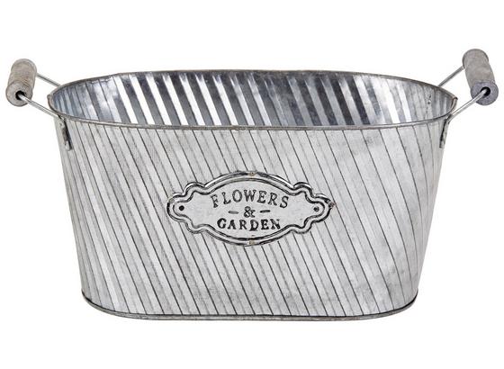 Übertopf Zink Oval - Silberfarben, Basics, Metall (25,5/13/15cm) Übertopf Zink Oval - Silberfarben, Basics, Metall (25,5/13/15cm)
