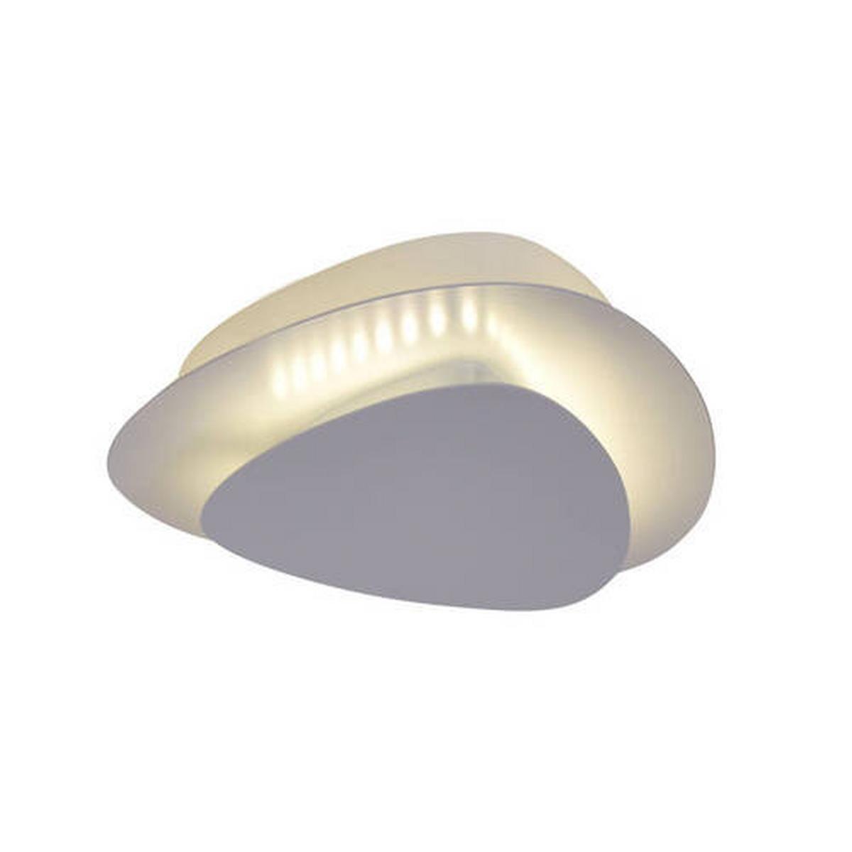 Led-deckenleuchte L: 25 Cm Dreieckig Modern - Weiß, Design, Metall (20/25cm) - Näve