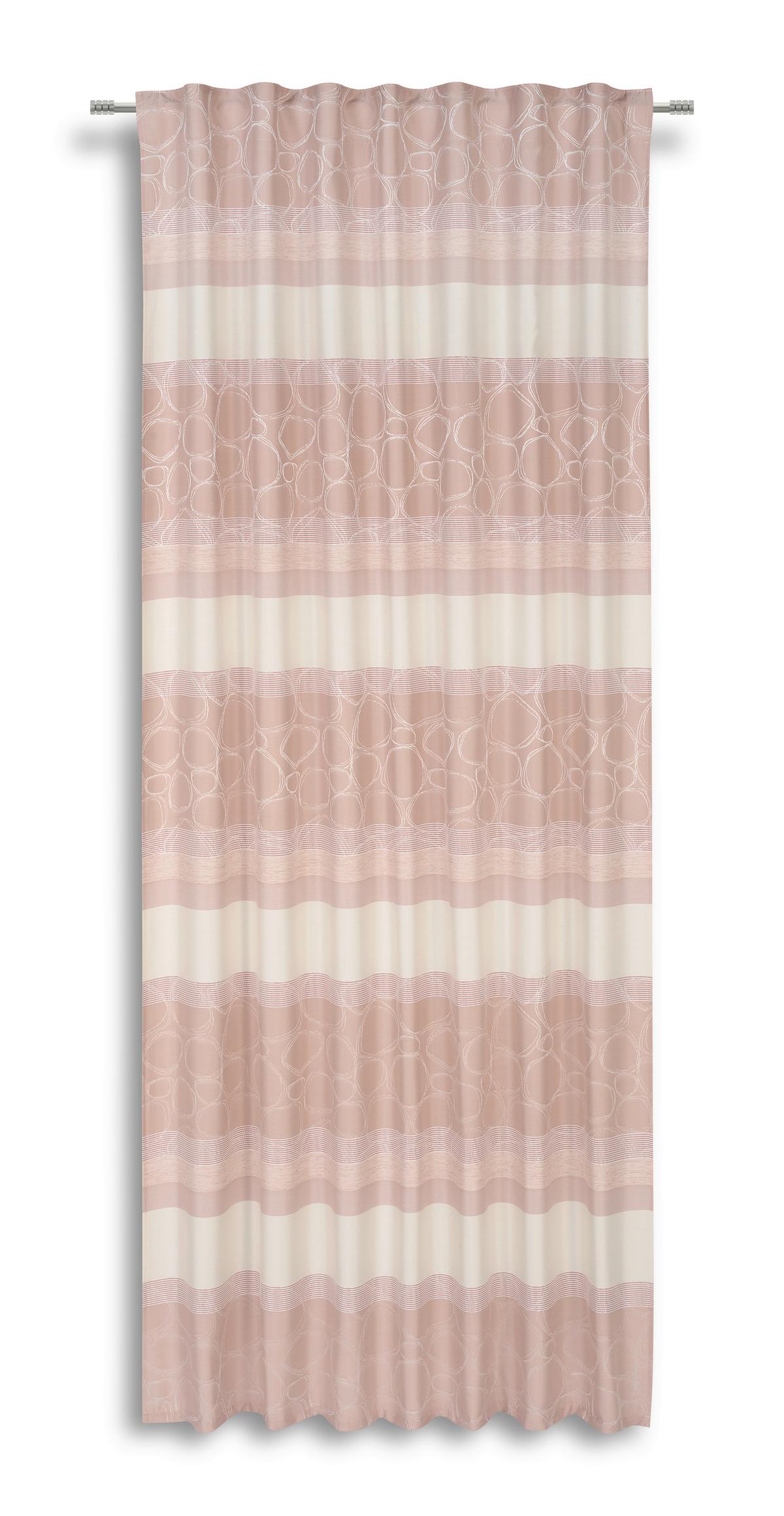 Vorhang mit Schlaufen und Band Sabrina 140x245 cm Rosa - Rosa, MODERN, Textil (140/245cm) - Luca Bessoni