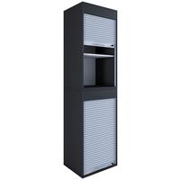 Aktenschrank Aktos Xl Schwarz/grau B: 50 Cm - Schwarz/Grau, MODERN, Holzwerkstoff/Kunststoff (50/186/40cm) - MID.YOU