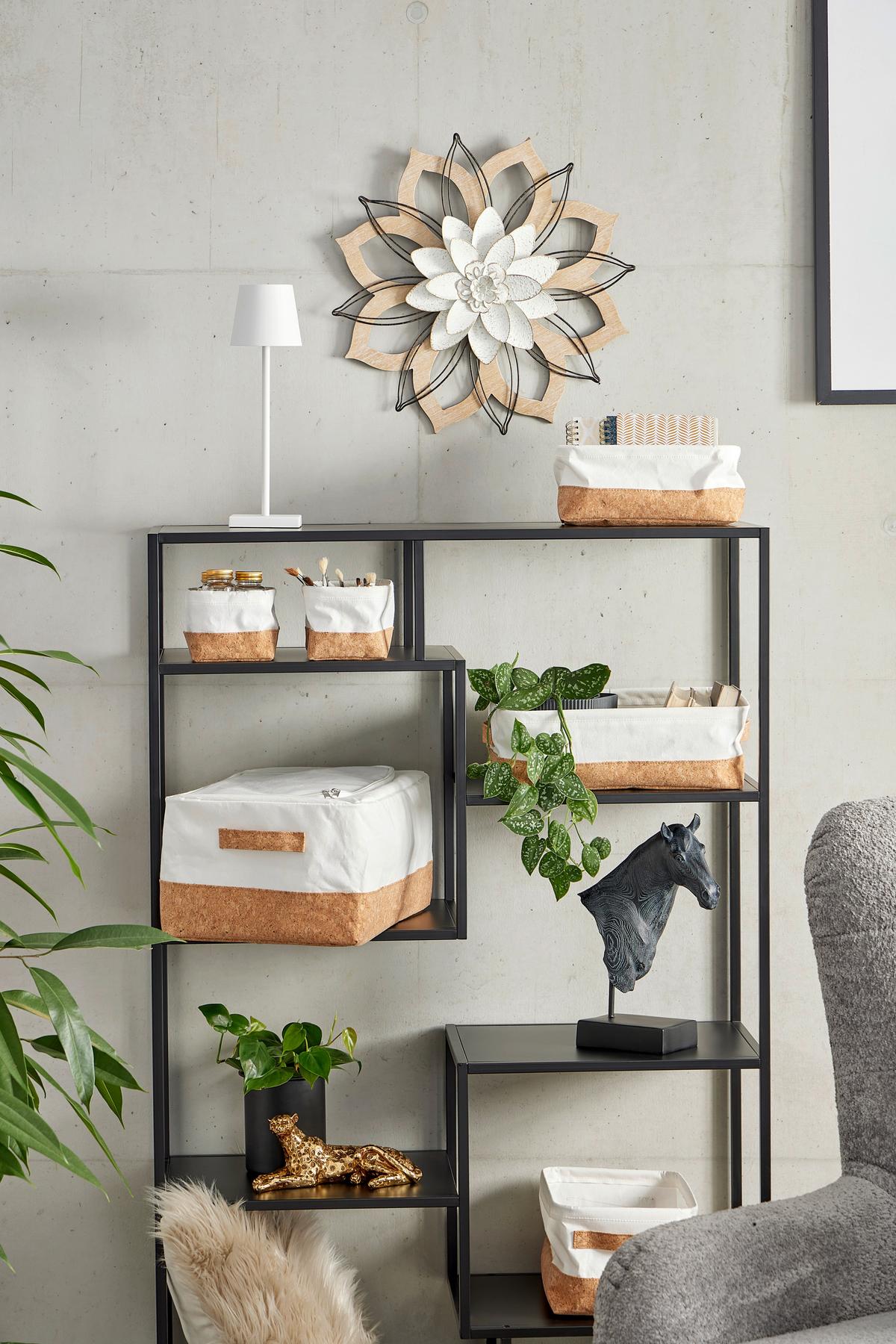 Korbset Timothy - Naturfarben/Weiß, ROMANTIK / LANDHAUS, Holz/Textil - James Wood