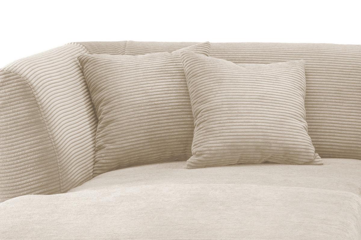 Ecksofa Colori Beige S: 160/264 cm - Beige/Schwarz, MODERN, Holz/Textil (160/264cm) - MID.YOU