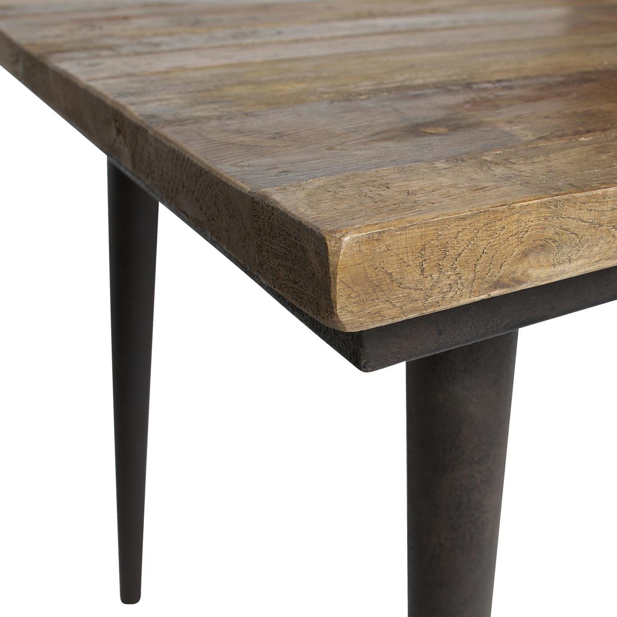Esstisch Guild Schwarz/Naturfarben B: 220cm - Schwarz/Naturfarben, MODERN, Holz/Metall (220/90/75cm) - Livetastic