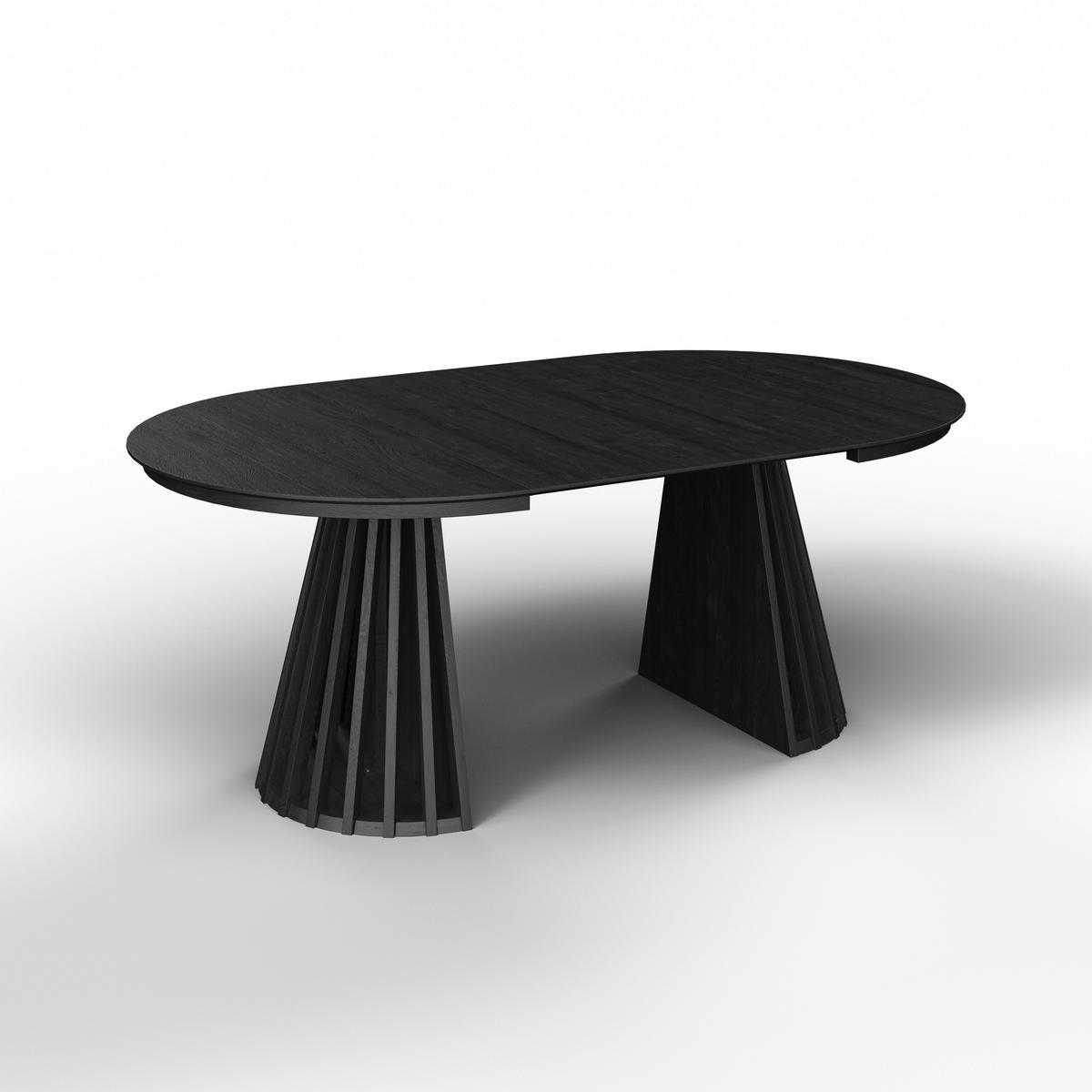 Rozťahovací stôl ENNIO 120 - čierna, Modern, drevo/kompozitné drevo (120-160/120/76cm) - Bessagi Home
