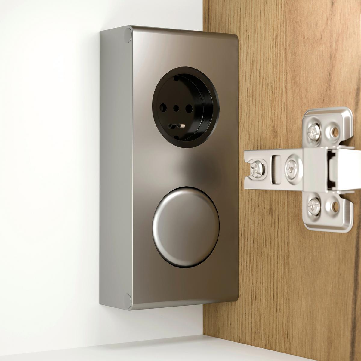 Spiegelschrank Eiche Dekor B: 90 cm - Eichefarben, MODERN, Glas/Holzwerkstoff (90/62/17cm) - MID.YOU