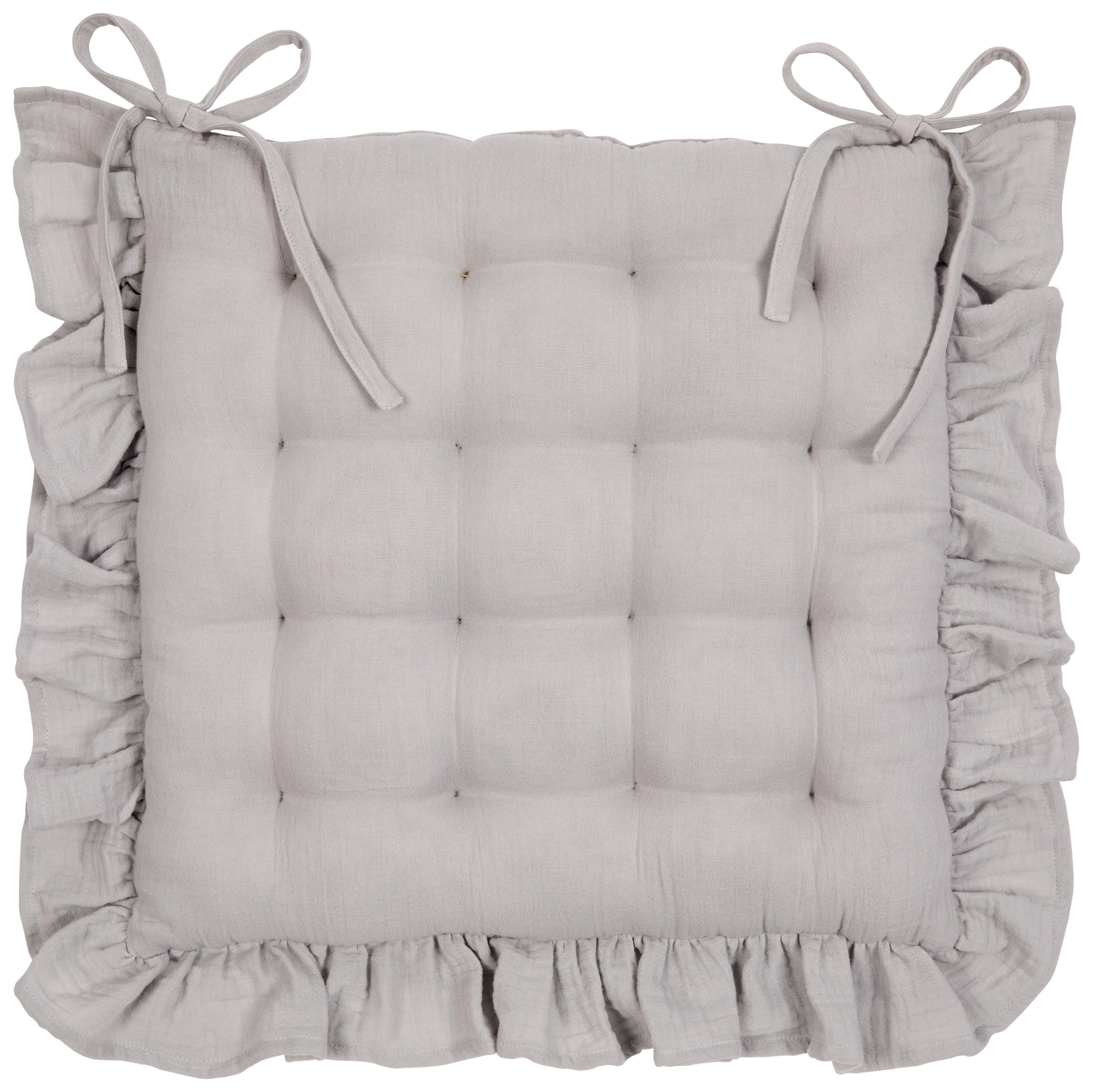 Ülőpárna Kb. 40/40cm - szürkéskék, Modern, textil (40/40cm) - Luca Bessoni