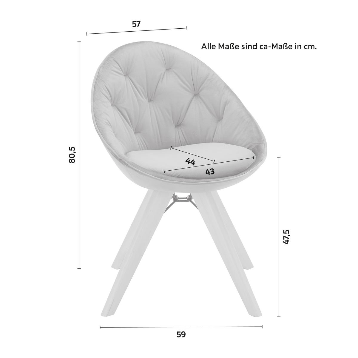 Jedálenská stolička DARIA tmavá šedá - farba buka/sivá, Modern, kov/drevo (57/80,5/59cm) - Livetastic