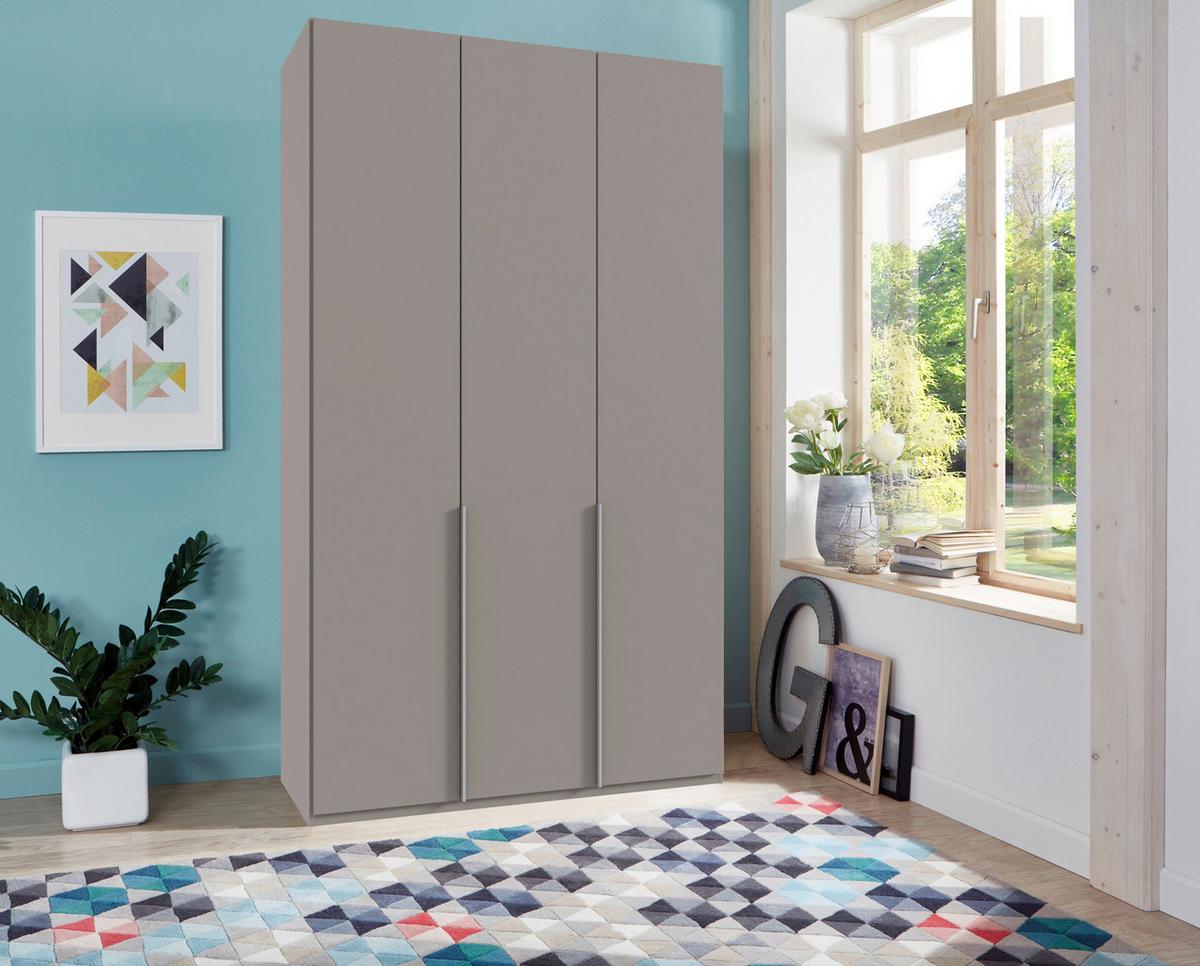 Drehtürenschrank New York Grau/Sahara B: 135 cm - Grau/Sahara, MODERN, Holzwerkstoff (135/236/58cm) - MID.YOU