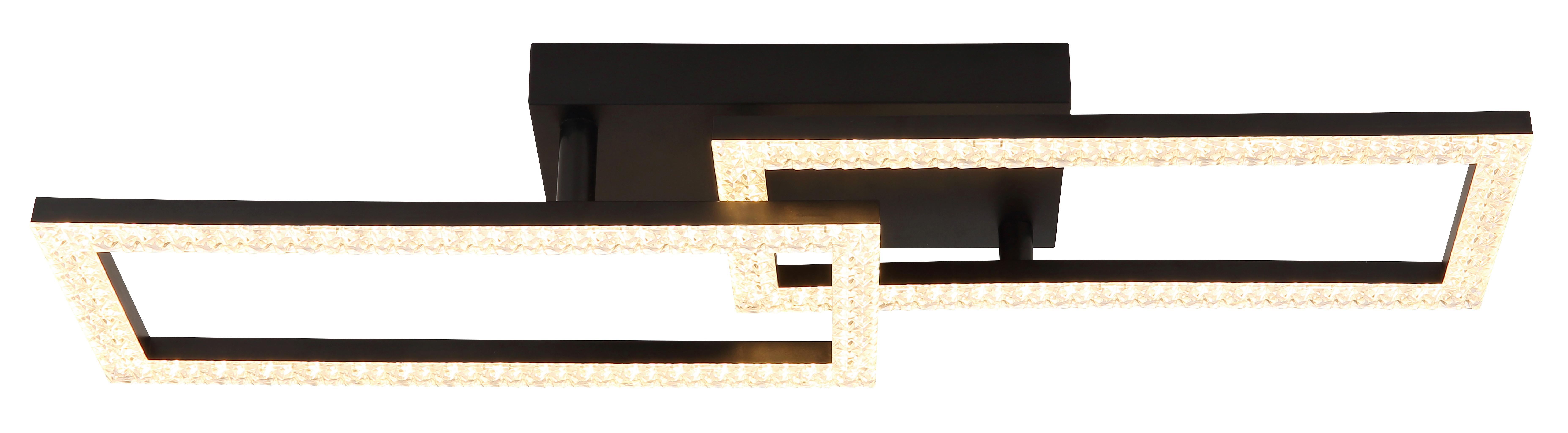 LED-Deckenleuchte 67328-20 - Klar/Schwarz, Design, Kunststoff/Metall (61,5/19,5/9,3cm) - Globo