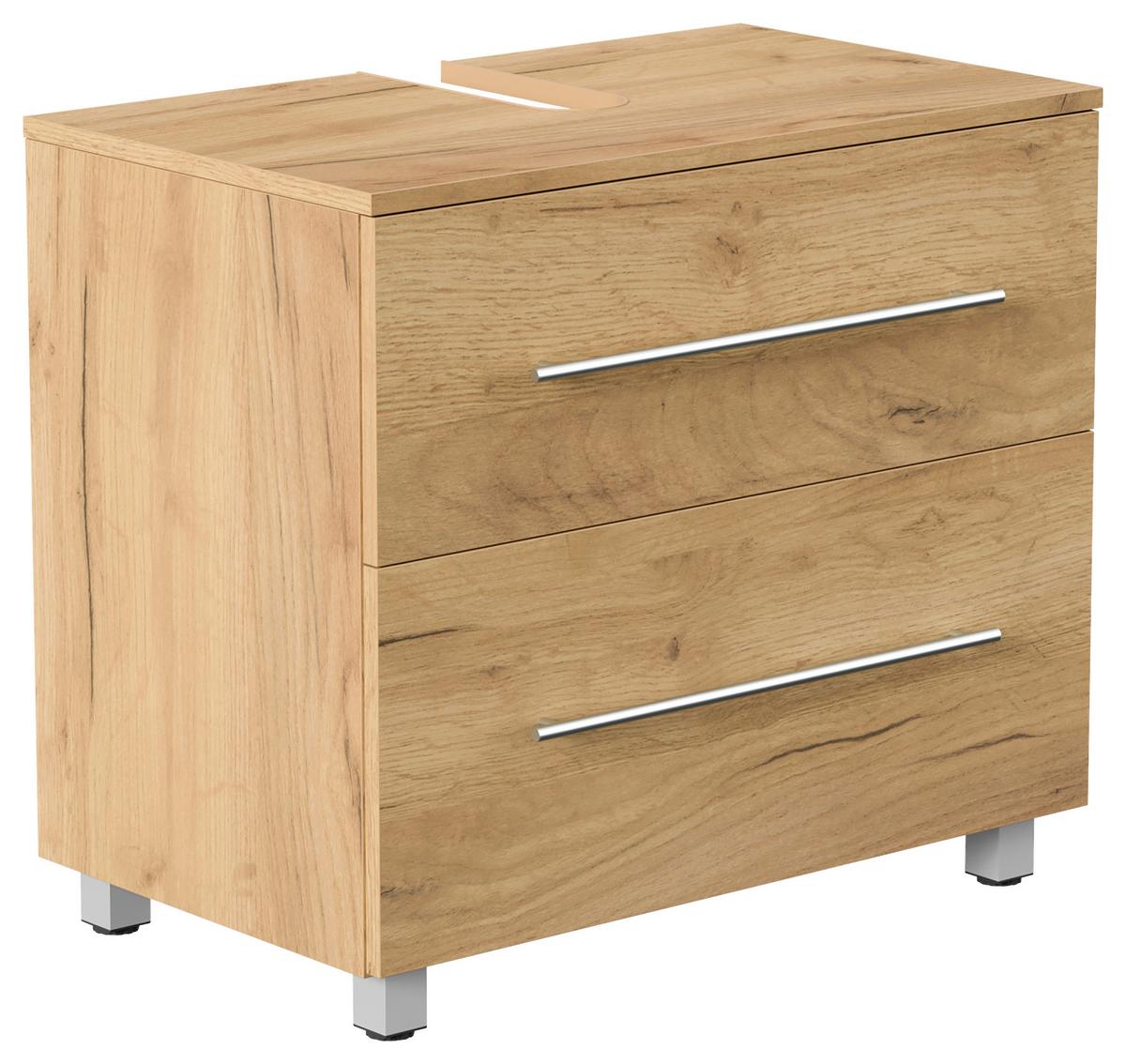 Waschbeckenunterschrank Mondial Eiche Dekor B: 70 cm - Eichefarben, MODERN, Holzwerkstoff (70/63/41,6cm) - MID.YOU