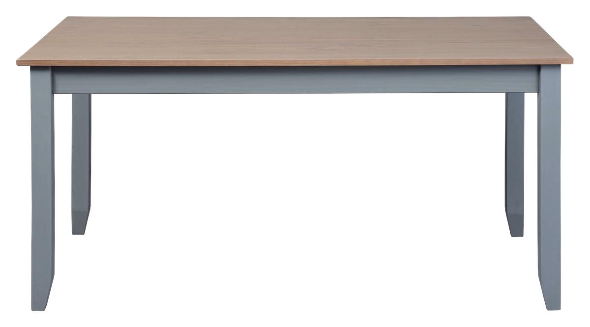Esstisch Kiefer Massiv Luzerna 1.1 90x160 Cm Braun/grau - Braun/Grau, KONVENTIONELL, Holz (160/90/75cm) - MID.YOU