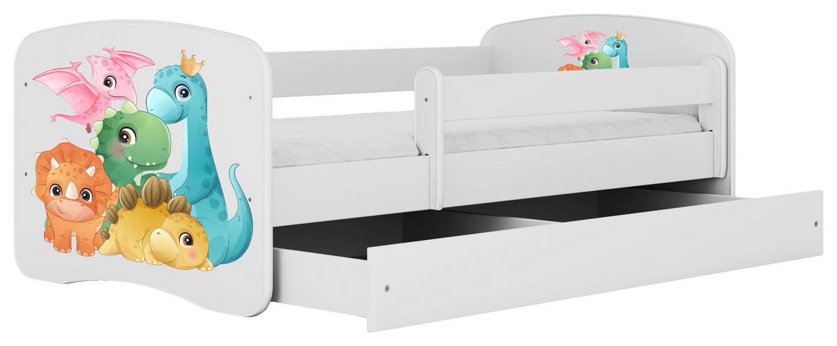Kinder-/Juniorbett Babydreams inkl. Matratze 80x160 - Birkefarben/Weiß, MODERN, Holz/Holzwerkstoff (80/160cm) - MID.YOU