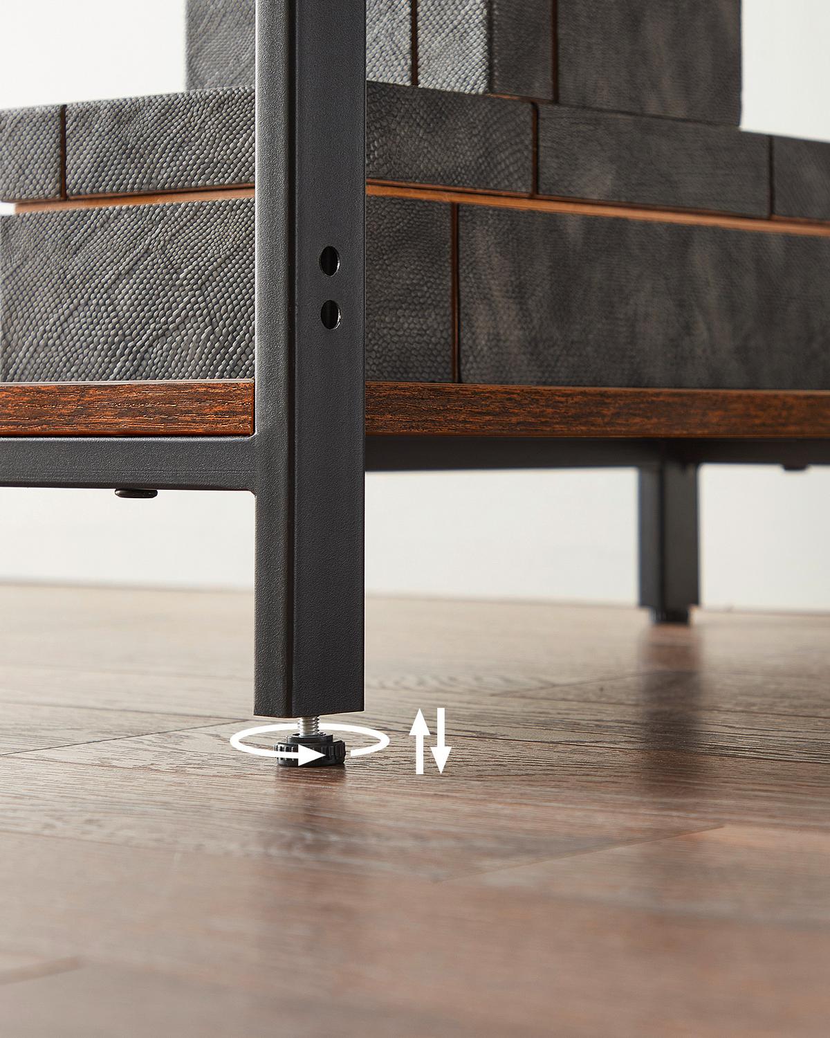 Schreibtisch Mit Stauraum B: 50 Cm, H: 75 Cm, Iron - Schwarz/Braun, Basics, Holzwerkstoff/Metall (100/50/75cm) - Boxxx
