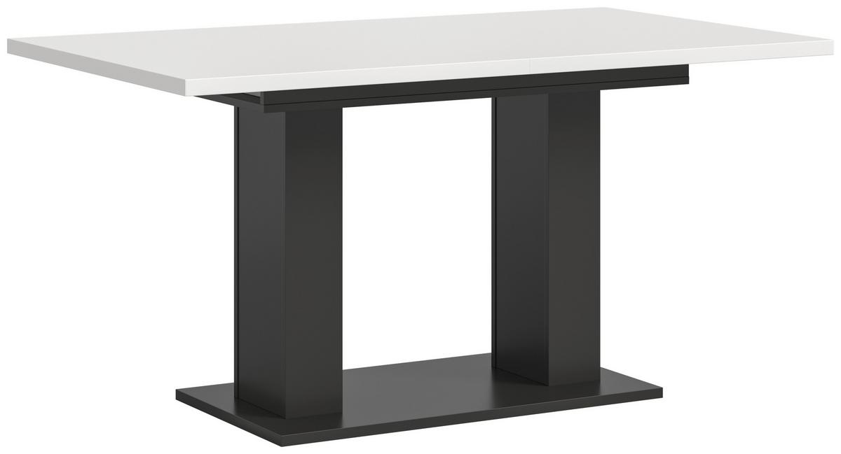 Ausziehtisch Marlon 150 Az Weiß/Grau, B:150-190 cm - Weiß/Grau, KONVENTIONELL, Holzwerkstoff (150-190/90/76cm) - MID.YOU