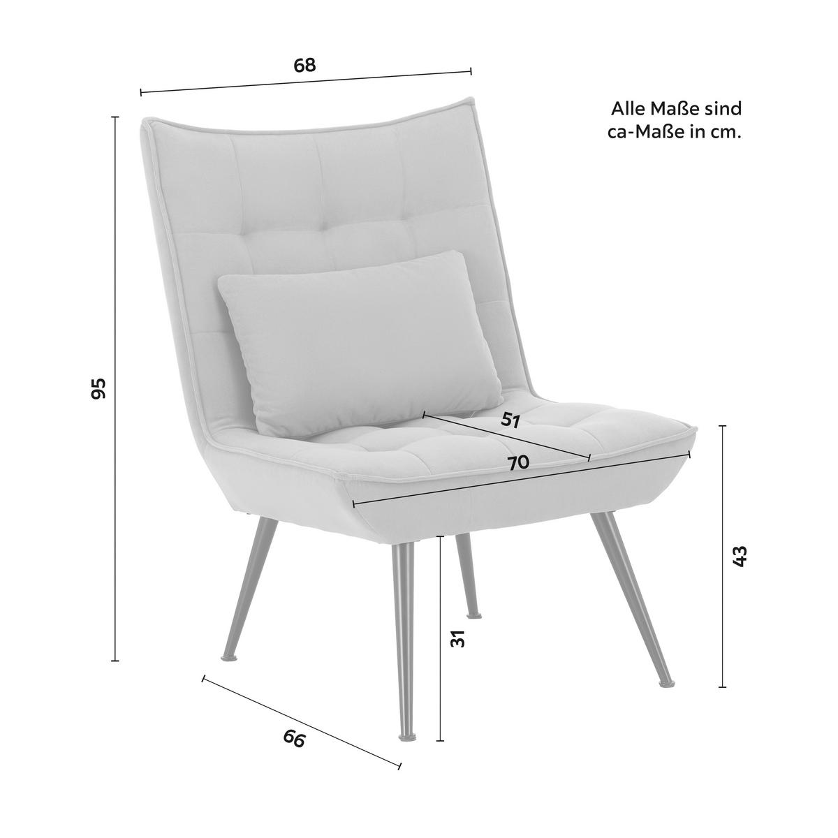 Čalúnené kreslo s podnožkou TOMA, svetlosivé - čierna/svetlosivá, Modern, kov/drevo (68/95/66cm) - Bessagi Home