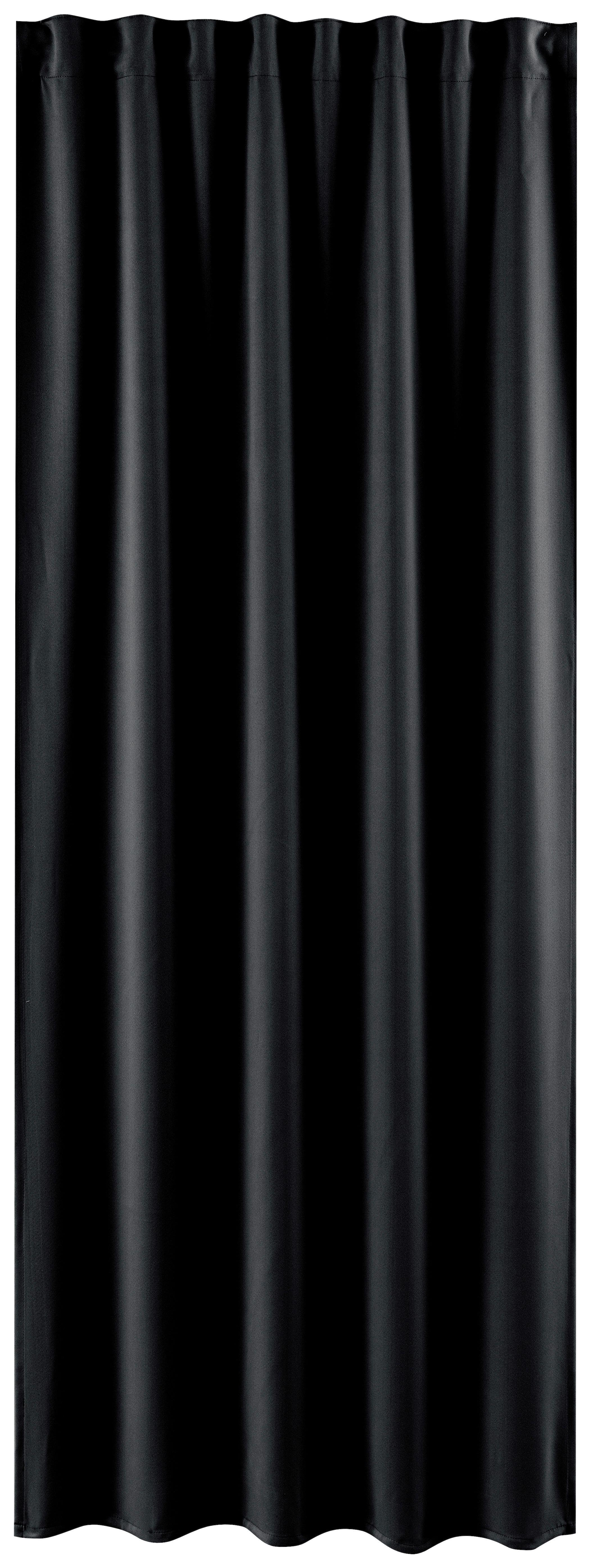 Verdunkelungsvorhang Simone - Schwarz, ROMANTIK / LANDHAUS, Textil (135/245cm) - James Wood