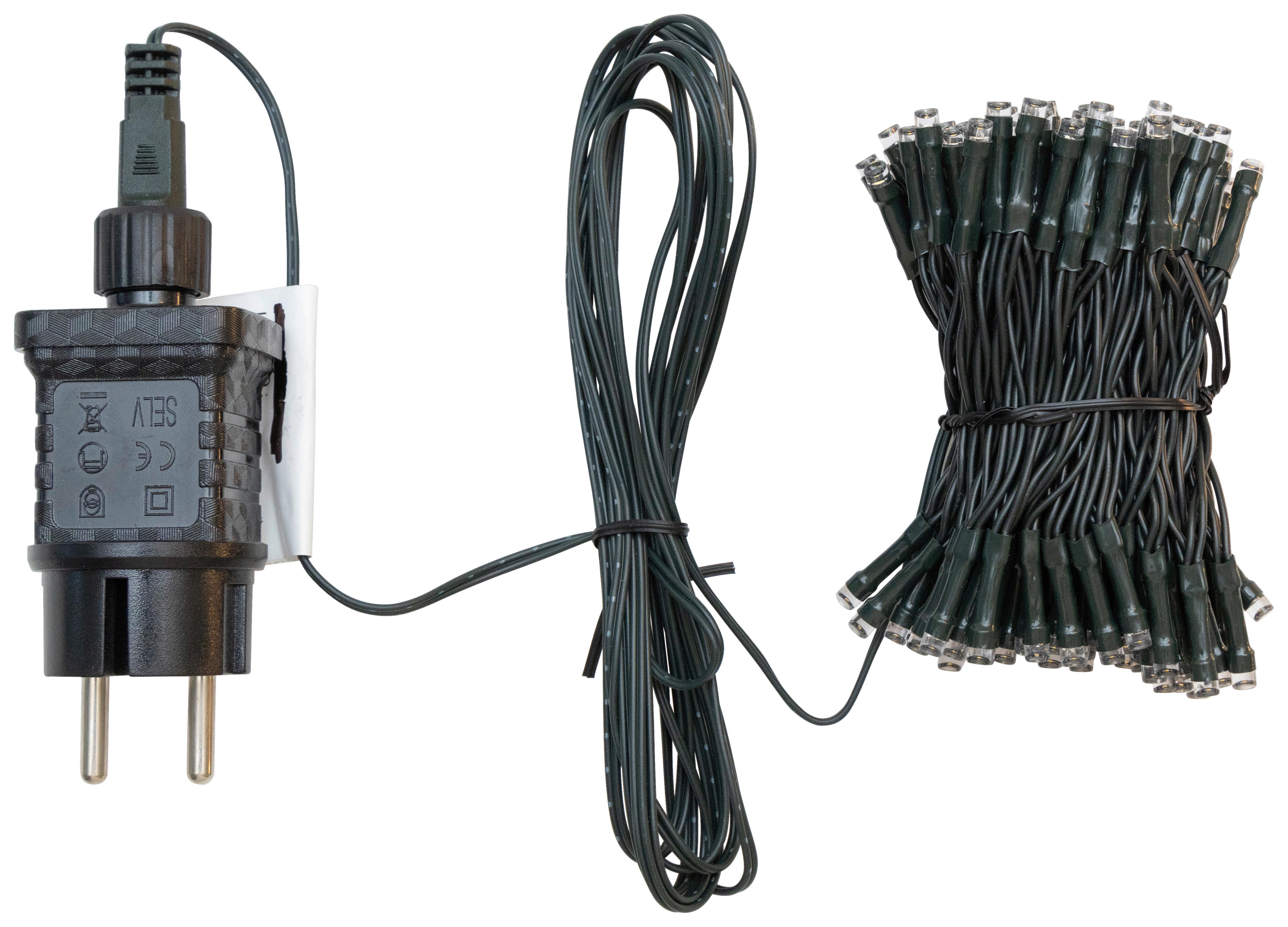 Lichterkette Tip Dunkelgrün max. 1,5 Watt - tmavě zelená, Romantický / Rustikální, plast (600cm) - Mömax