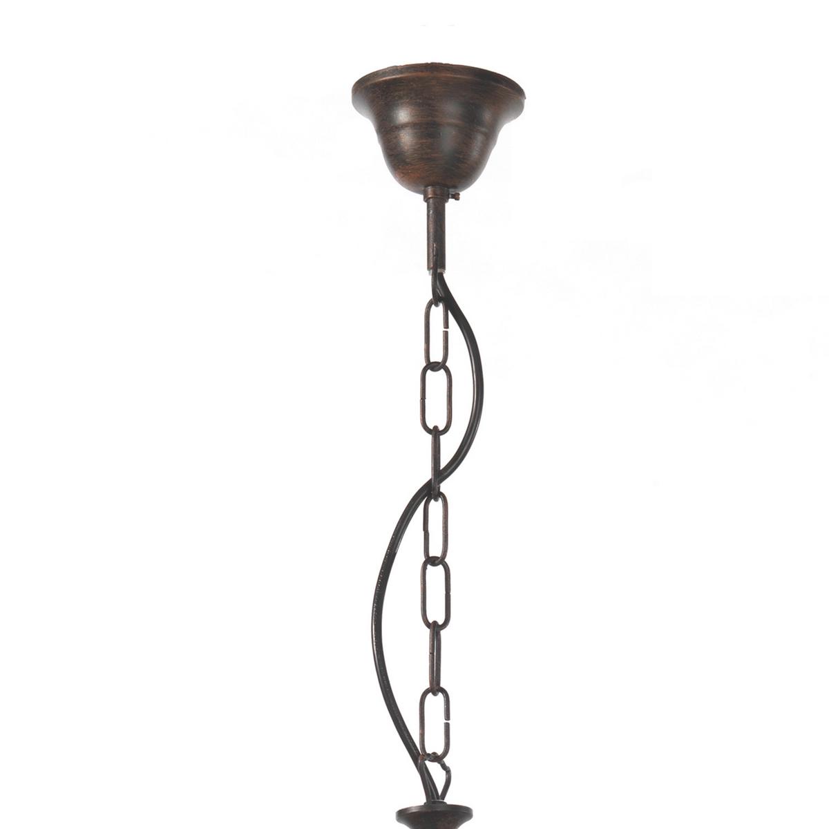 Hängeleuchte 4899/5p - Schwarz/Weiß, Natur, Holz/Textil (80/84cm)