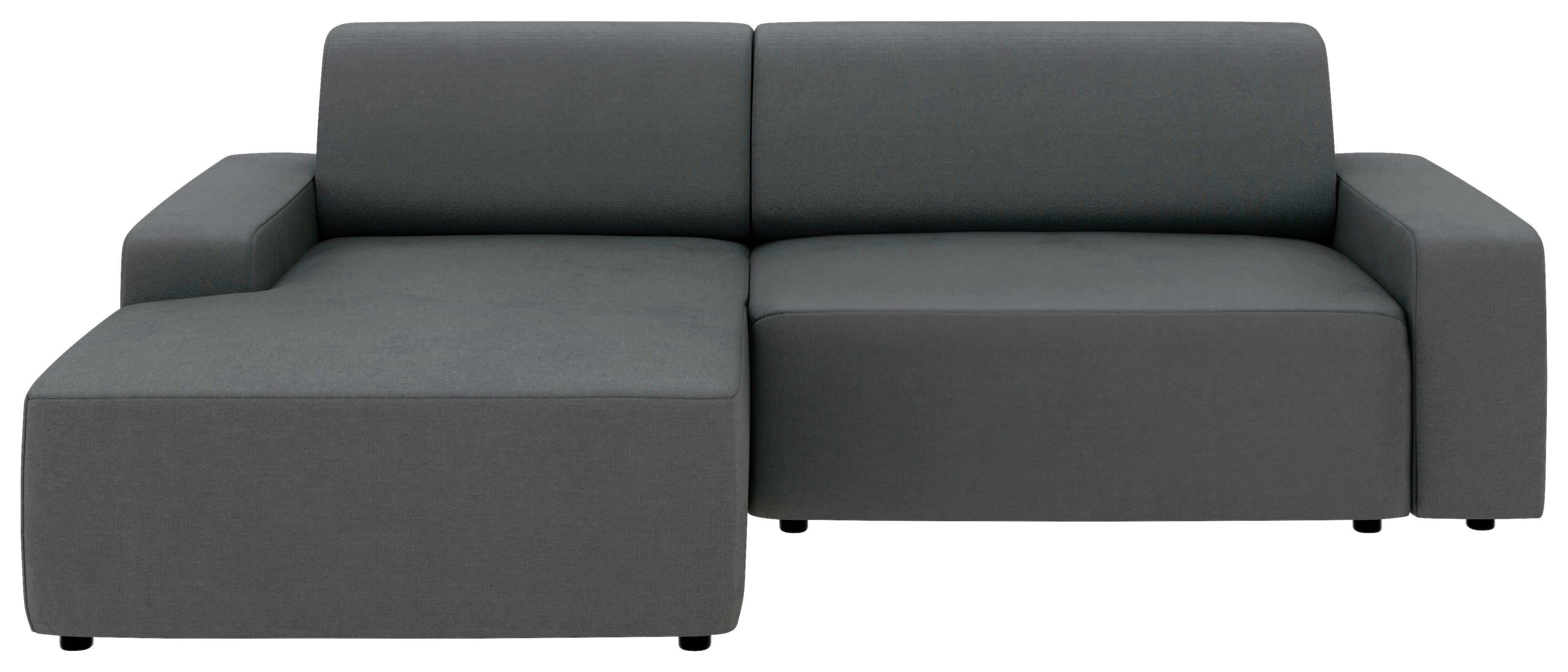 Ecksofa Wien, Anthrazit S: 162x246 cm - Anthrazit/Schwarz, MODERN, Textil (162/246cm) - Trendmanufaktur