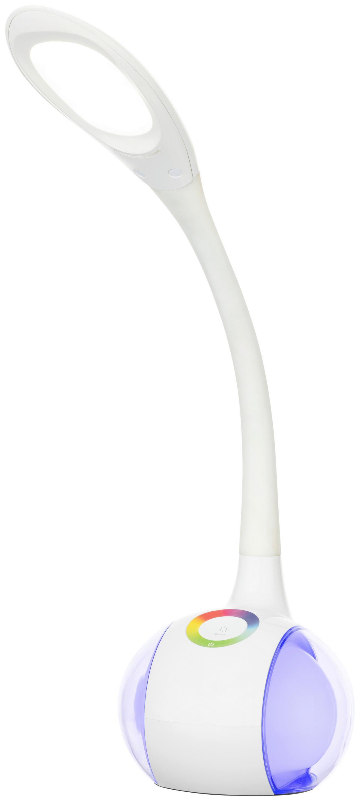 LAMPA NA PÍSACÍ STÔL NIHAT - biela, Modern, kov/plast (12,5/12,5/34cm) - Mömax